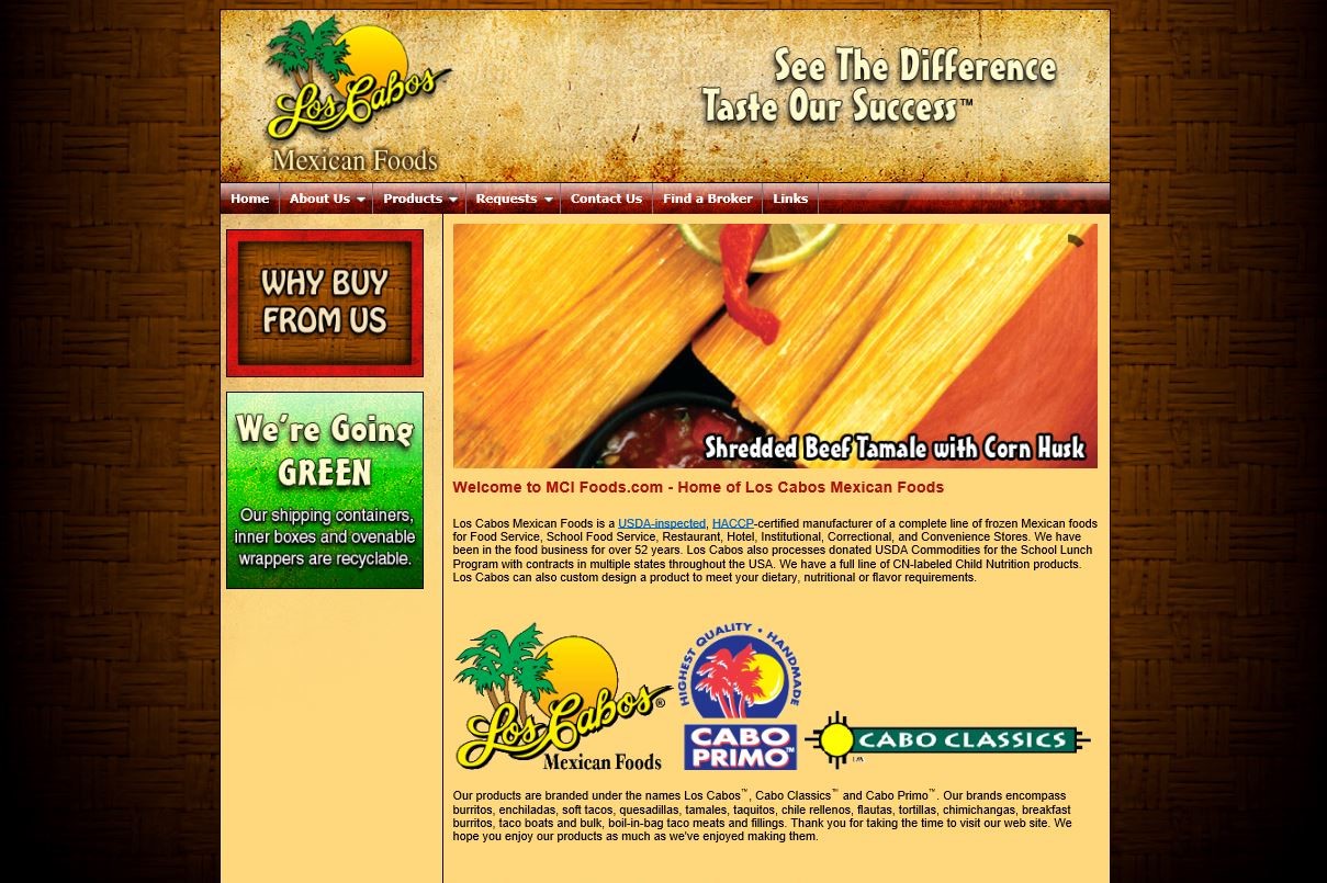 MCI Foods Website