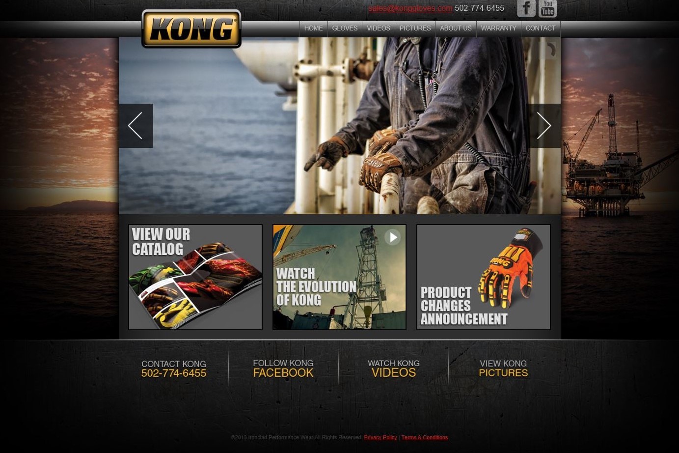 Ironclad Kong Glove Website