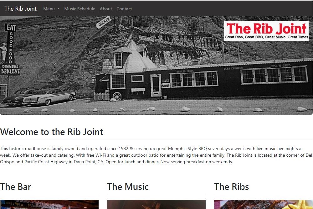 The Rib Joint Website